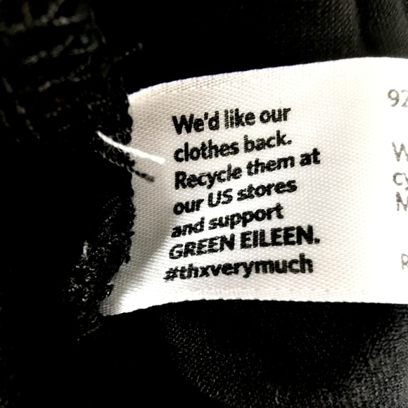 Eileen Fisher Women's PP Button-Down Black Dress - Picture 8 of 11